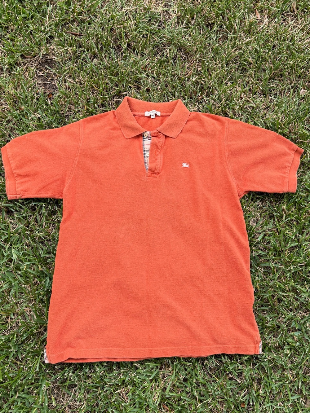 Burberry Orange Short-Sleeve Polo